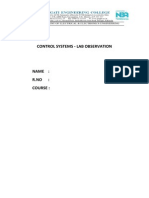 Control System Lab Manual