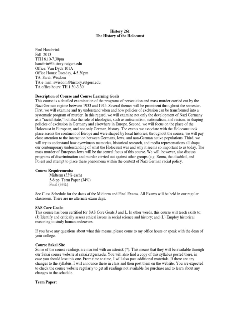 Holocaust History for Students | PDF | The Holocaust | Nazi Germany