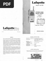 Lafayette Ha 73b CB Walkie Talkie User Manual Schematic