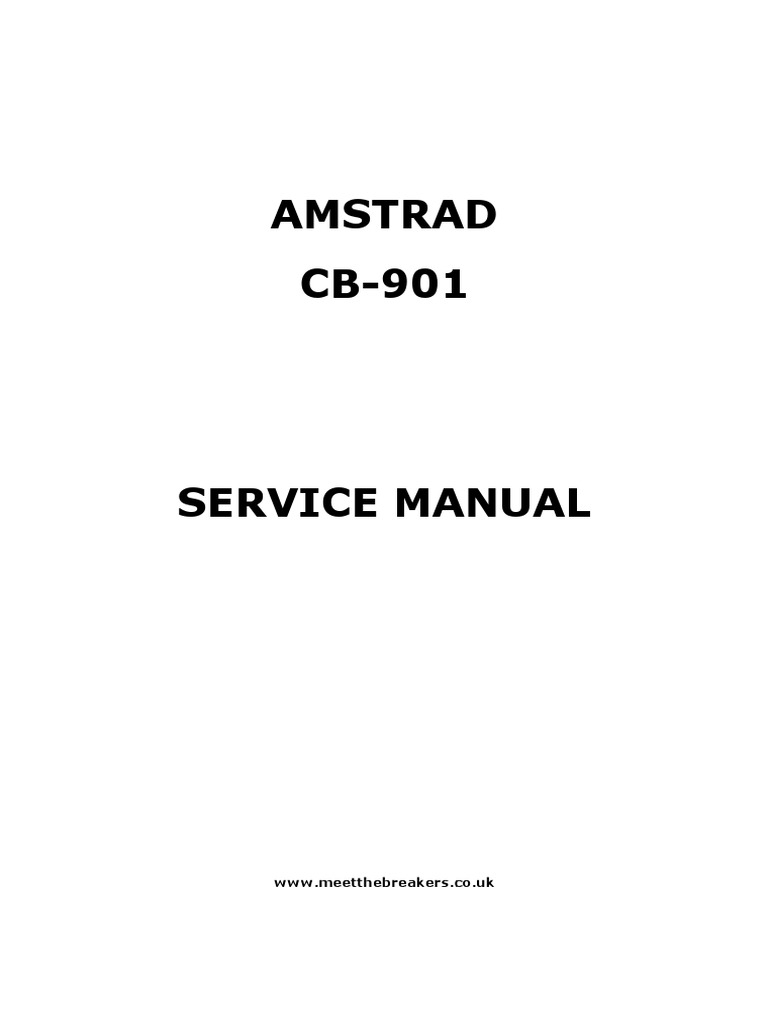 Amstrad 901 CB Radio Service Manual PDF