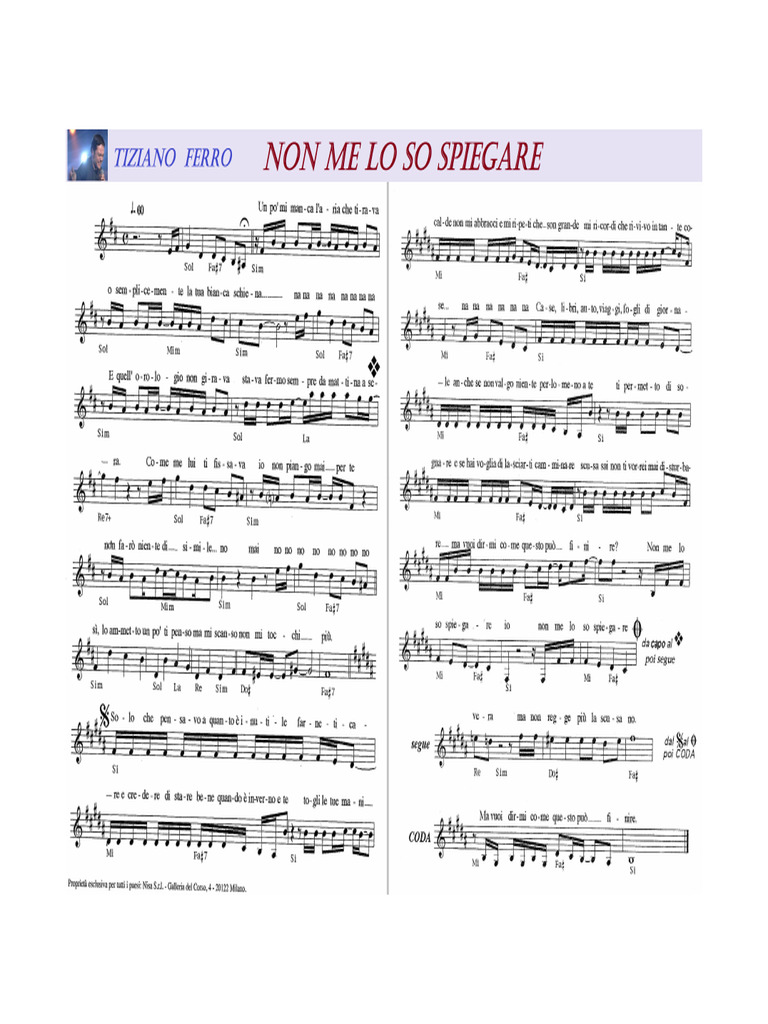 Non Me Lo So Spiegare Significato