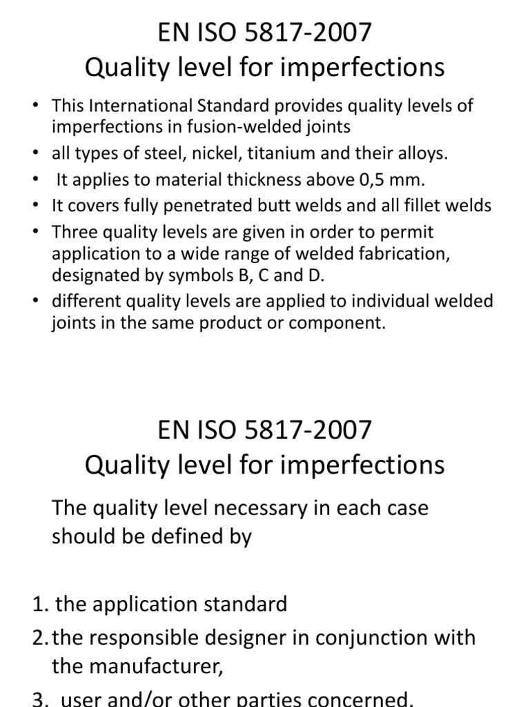 Welding Acceptance Criteria