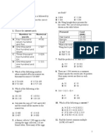 Maths Form 1- Final Exam Paper 2