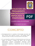 Evolucion Del Pensamiento Crimonologico Enfocado Al Positivismo