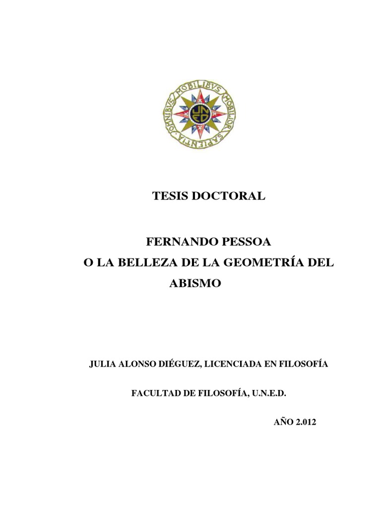 Tesis Doctoral - Fernando Pessoa o La Belleza de La Geometría Del ...