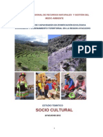 Estudio Tematico - Socio Cultural (Ayacucho) 2012