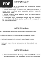 Aula 4.0 - Patrimonialismo