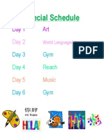 Special Sched