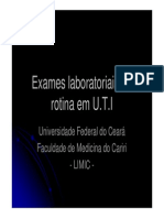 Exames Laboratoriais de Rotina Em UTI - Nutricionista
