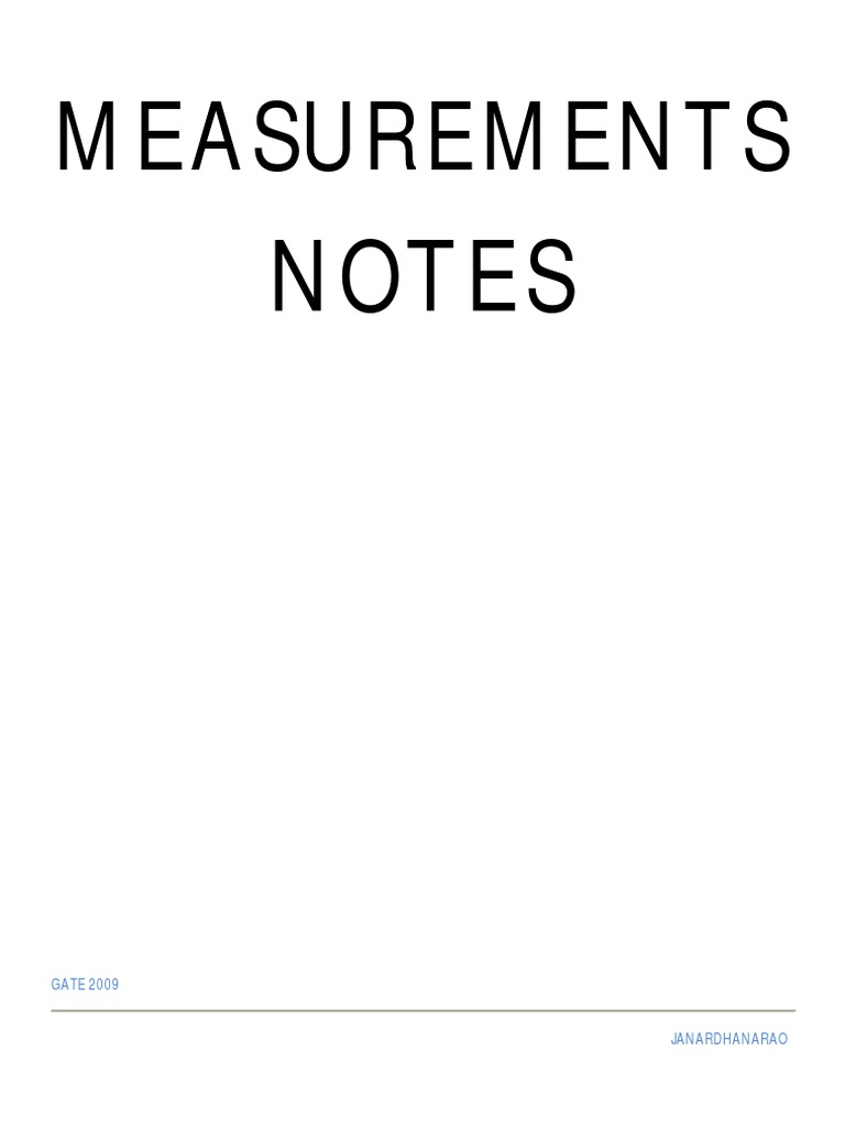 Electrical Measurements | PDF | Nature