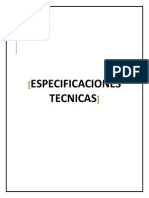 Especificaciones Técnicas