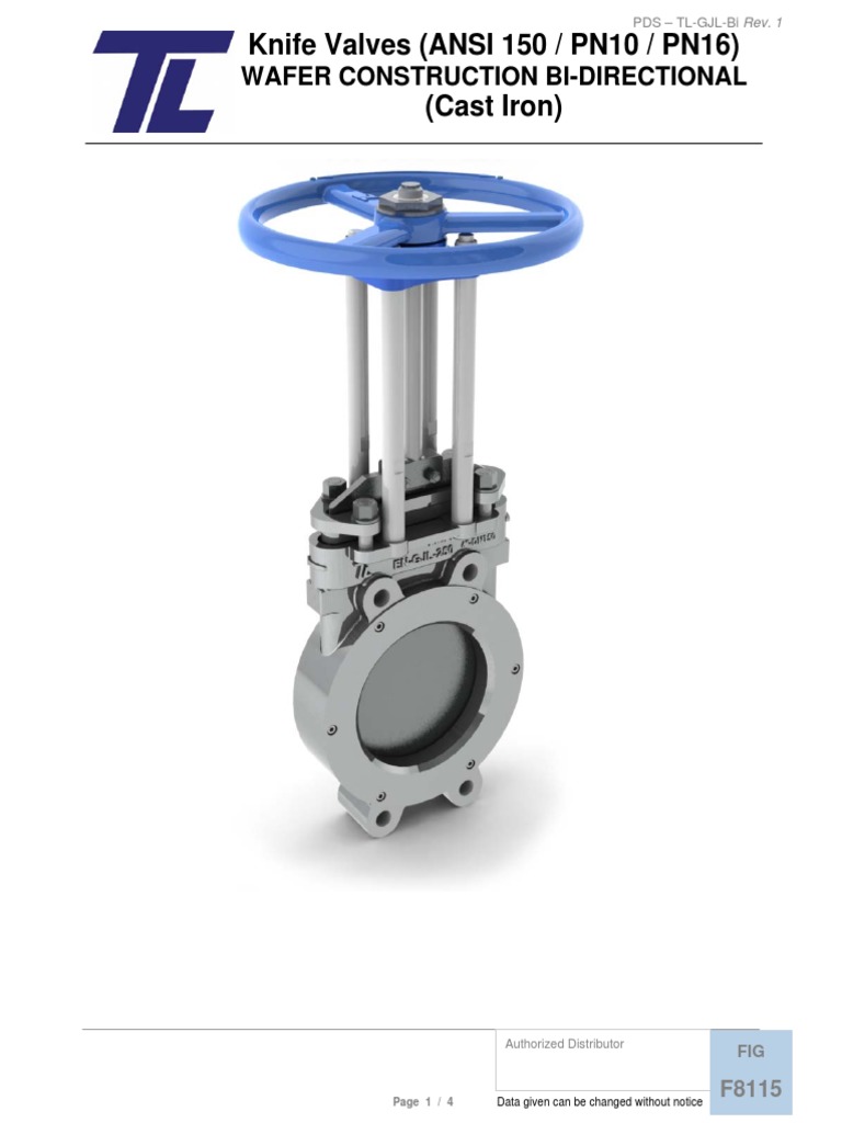 WAFER TYPE Bidirectional Knife Gate Valve Valve Gas Technologies