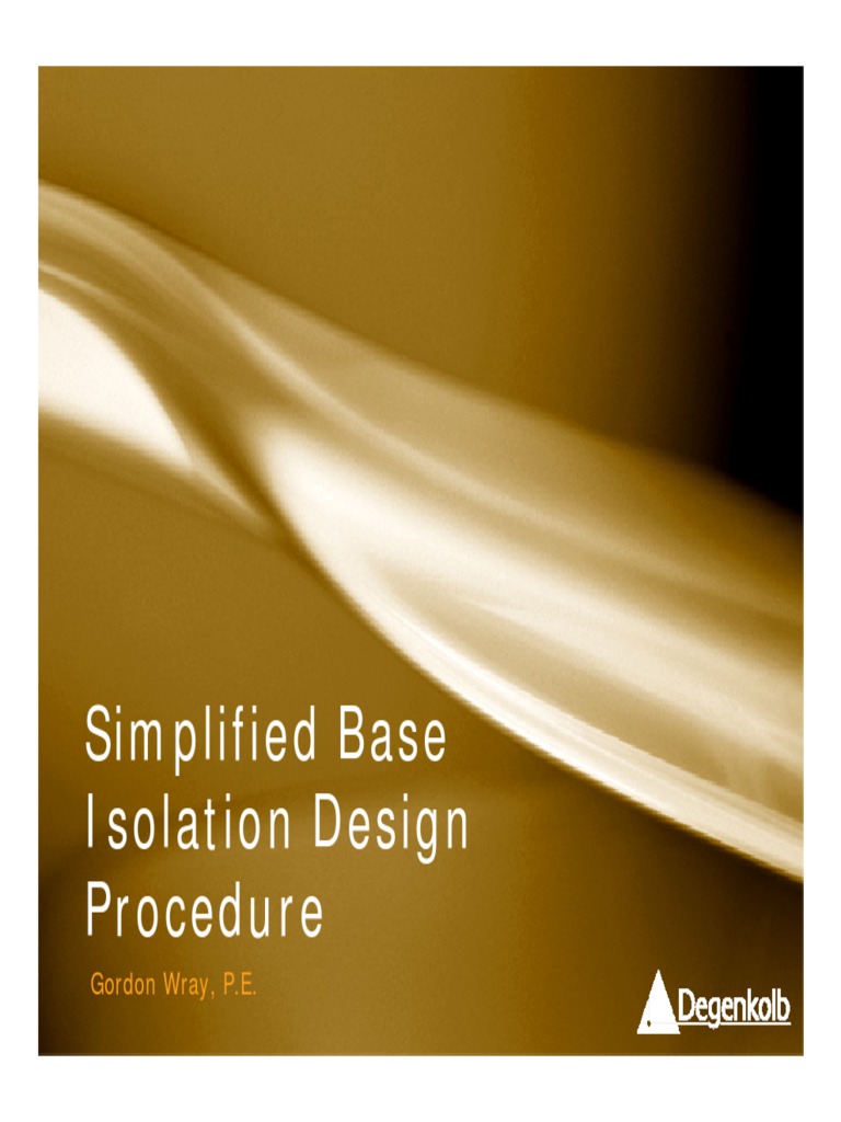 Simplified Base Isolation Design Guide | PDF | Friction | Framing ...