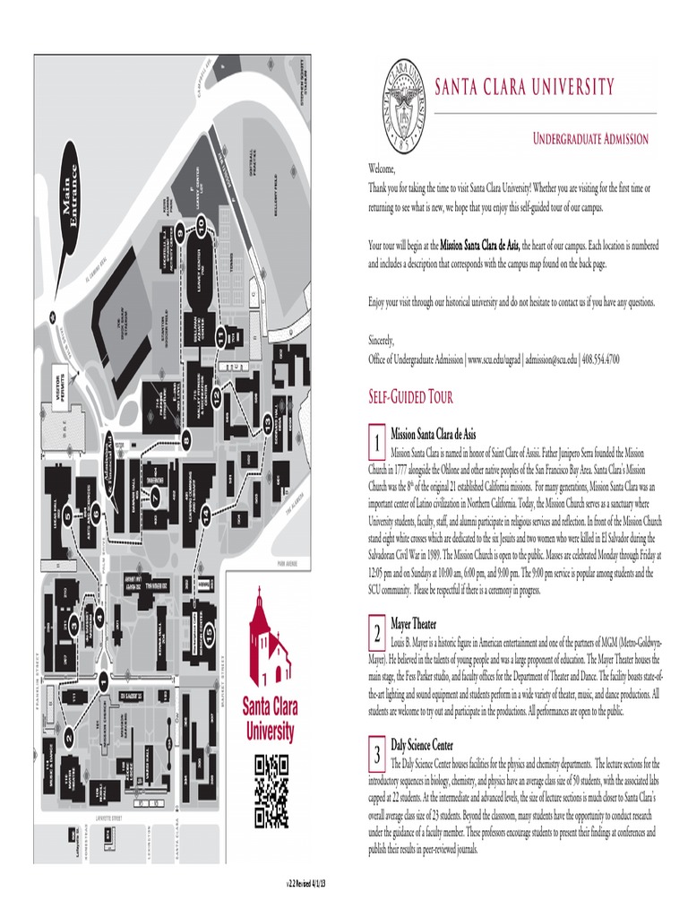 Self-Guided Tour of Santa Clara University | PDF | Engineering | Academia