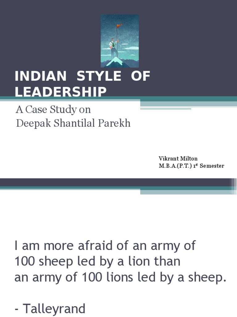 Indian Style of Leadership | PDF | Leadership | Economies