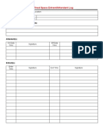 Confined Space Entrant Attendant Form PDF