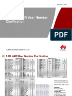 UL DL AMR User Number Clarification