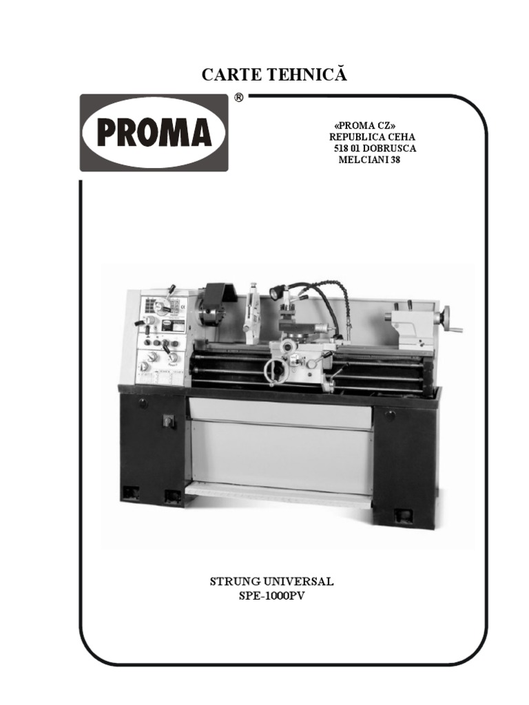 Proma 13389 Proma Carte Tehnica Strung Universal Spe 1000 PV | PDF
