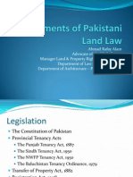 Land Property Rights Pakistan Constitution Tenancy Acts
