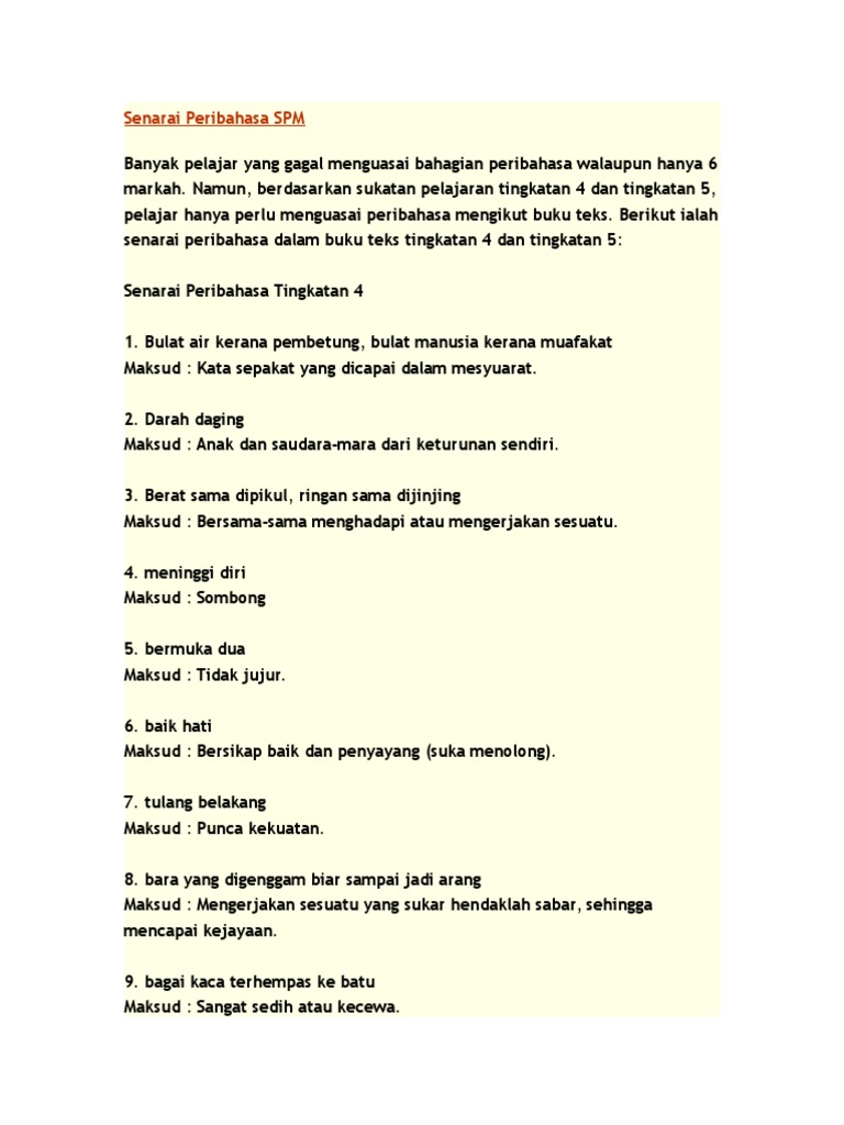 Peribahasa Dan Maksudnya Pdf