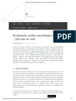 Realizando Análise Morfológica Do Solo - em Sala de Aula - Geografia