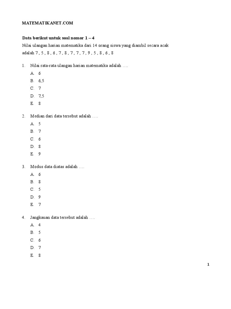 Kumpulan Soal Statistika