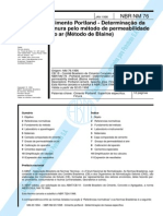 NBR NM 76 - 1998 - Cimento Portland - Determinação Da Finura Pelo Método de Blaine