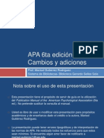 Apa 6ta Edicion 2009 Cambios y Adiciones