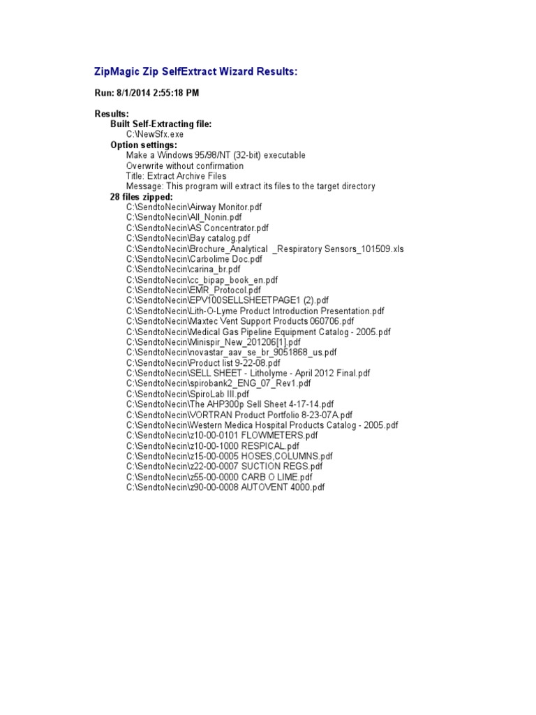 Zipmagic Zip Selfextract Wizard Results:: Run: 8/1/2014 2:55:18 PM ...