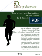 El Juego Predeportivo en La Clase de Educ Fís