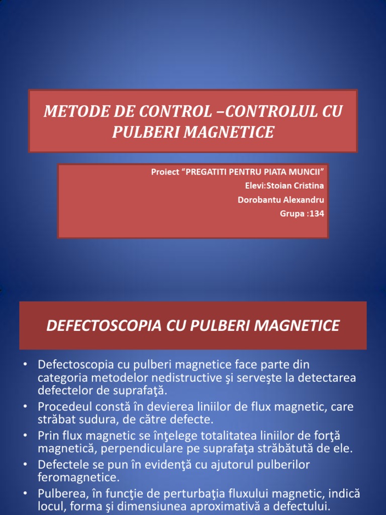 Defectoscopia Cu Pulberi Magnetice | PDF