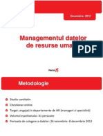 Managementul Datelor de HR Prezentare 12Dec2012