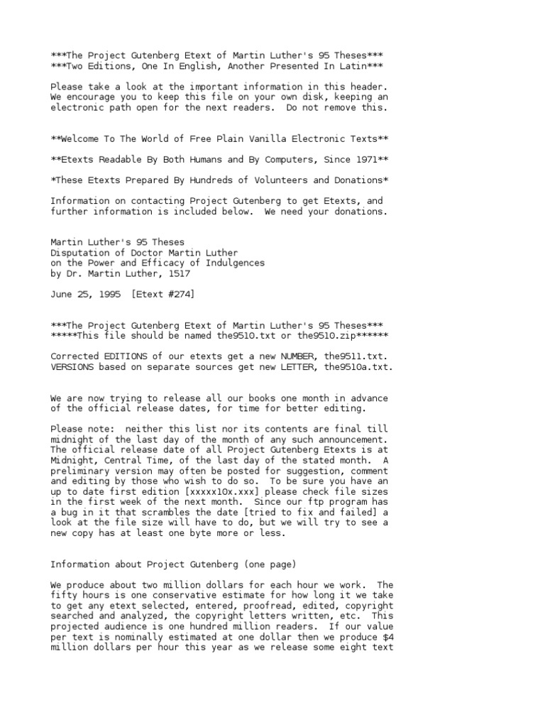 Martin luther 95 theses activity image