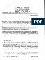 Reflexiones Sobre El Tiempo Del Trabajo y Los Descanso en La Declaración de Derechos Humanos