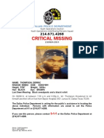 Critical Missing Thompson, Derrick, 216969-2014