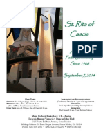 St. Rita Parish Bulletin 9/7/2014