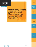 Dutch Preliminary Report on MH 17 Crash