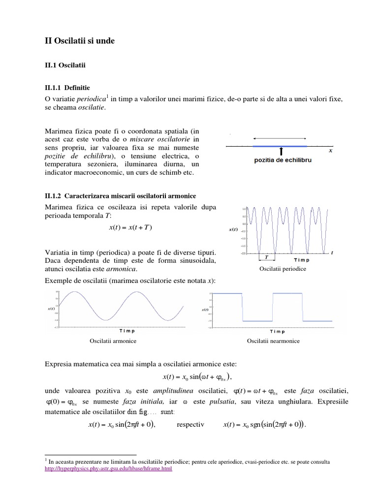 Exemple De Oscilatii Mecanice  doniemas