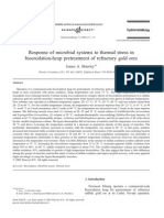 Response of Microbial Systems To Thermal Stress in Biooxidation