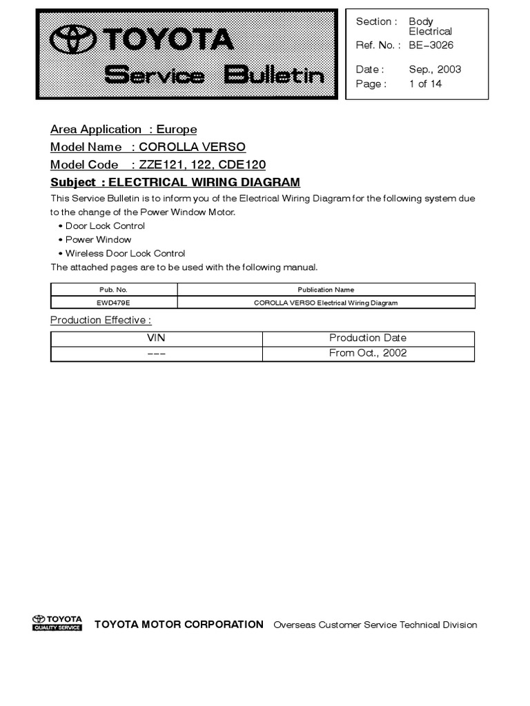 Corolla Wiring Diagram | PDF | Toyota | Motor Vehicle