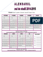 Calendarul Profesorului 2014-2015 Orizontal 2