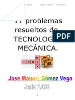 11 Problemas Resueltos de Tecnología Mecánica