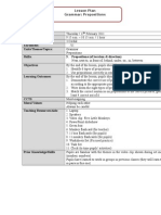 English Year3 17.02.2011 Thursday Grammar Prepositions LP