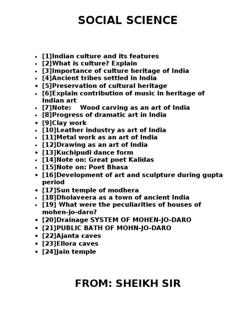 Indian Cultural Heritage and Arts | PDF | Poverty Reduction | Poverty