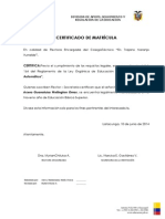 Certificación Matrícula Automática Basico