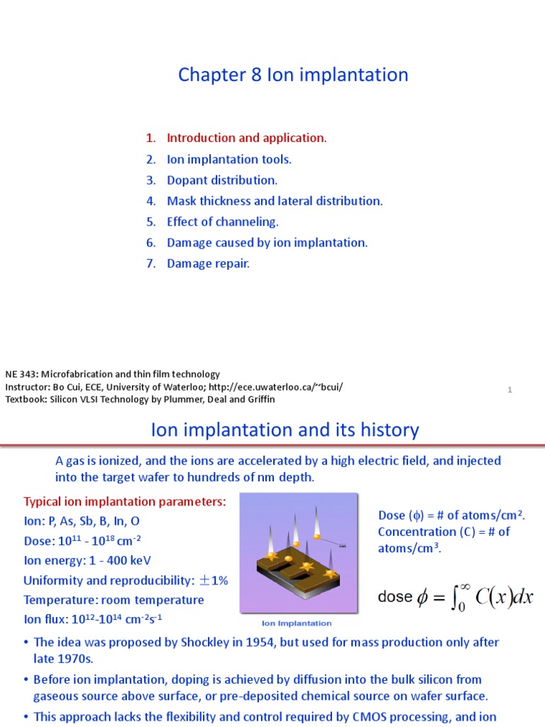 Chapter 8 Ion Implantation - I | PDF | Ion Implantation | Doping ...