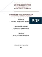 La Administracion en La Construccion