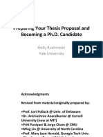 2012 Grad Cohort - Preparing Your Thesis Proposal and Becoming A Ph.D. Candidate