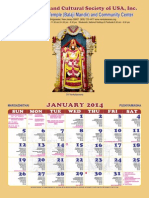 BridgewaterPanchangam-Annual Calendar 2014