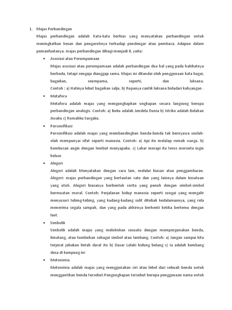 Majas Simbolik Brainly 1001 Contoh Majas